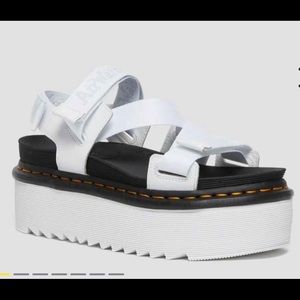 Dr. Martens white platform kimber sandals